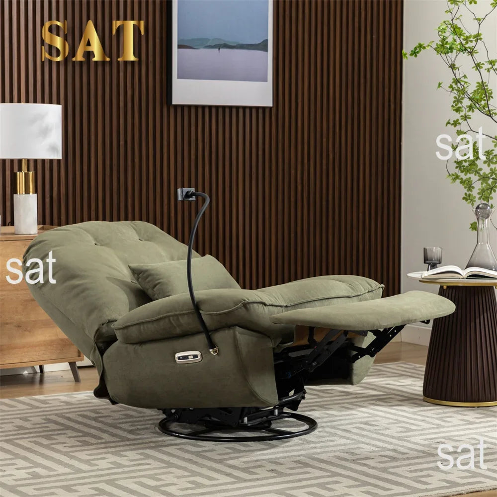 l Custom Gaming Sleeping Working Reclinable Chair Swivel Single Smart Power Recliner Sofa USB Charger with Bluetooth