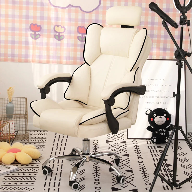 Mobile Ergonomic Office Chair Recliner Computer Bedroom Accent Office Chair Gameing Study Sillas De Oficina Office Furniture
