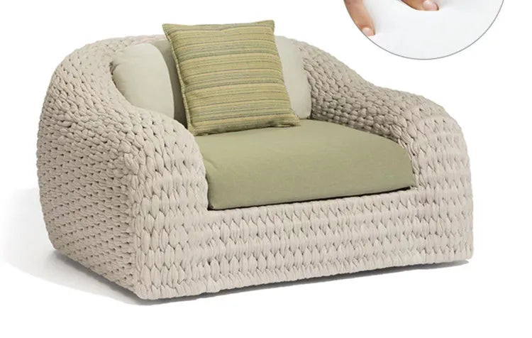 Leisure All weather Modern outdoor furniture hotel villa Aluminum Frame sectional Patio outdoor garden sofa