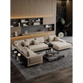 Luxury Design Sponge Filled L-Shape Sectional Sofa Set with Vacuum Packaging for Living Room Furniture