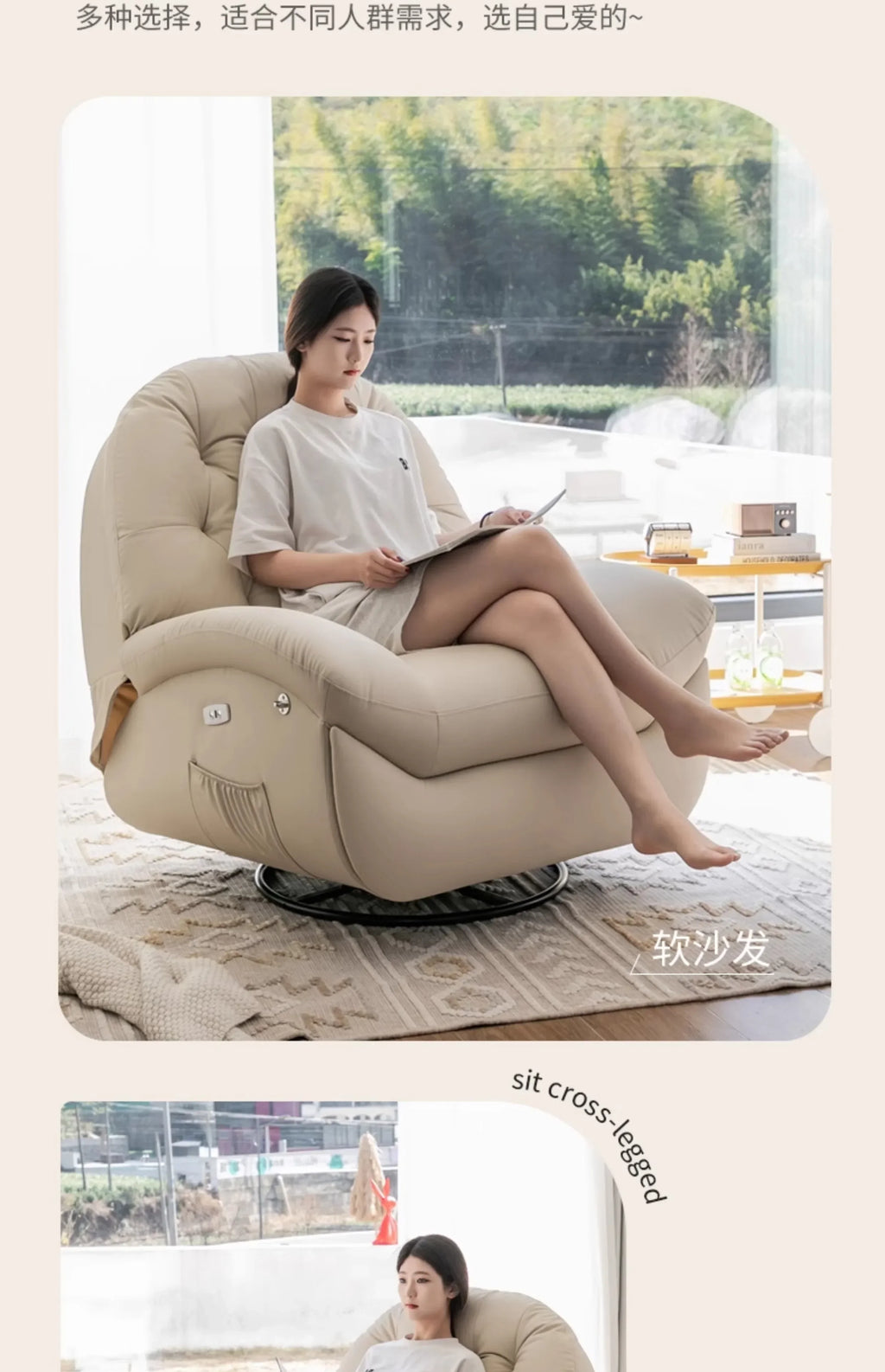 Foldable Floor Living Room Chairs Lounge Recliner Luxury Living Room Chairs Comfortable Relax Sillas De Comedor Home Furniture