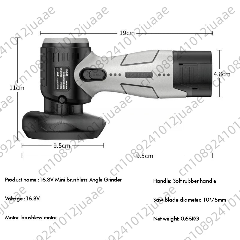Brushless Mini Angle Grinder Portable Lithium Battery Portable Small  Polishing Grinding Cutting Machine Household Power Tool
