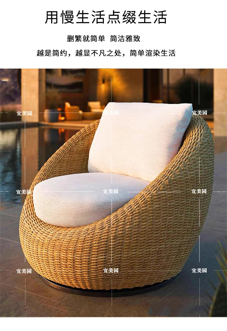 Outdoor rattan sofa courtyard hotel garden sales department designer outdoor leisure outdoor furniture combination