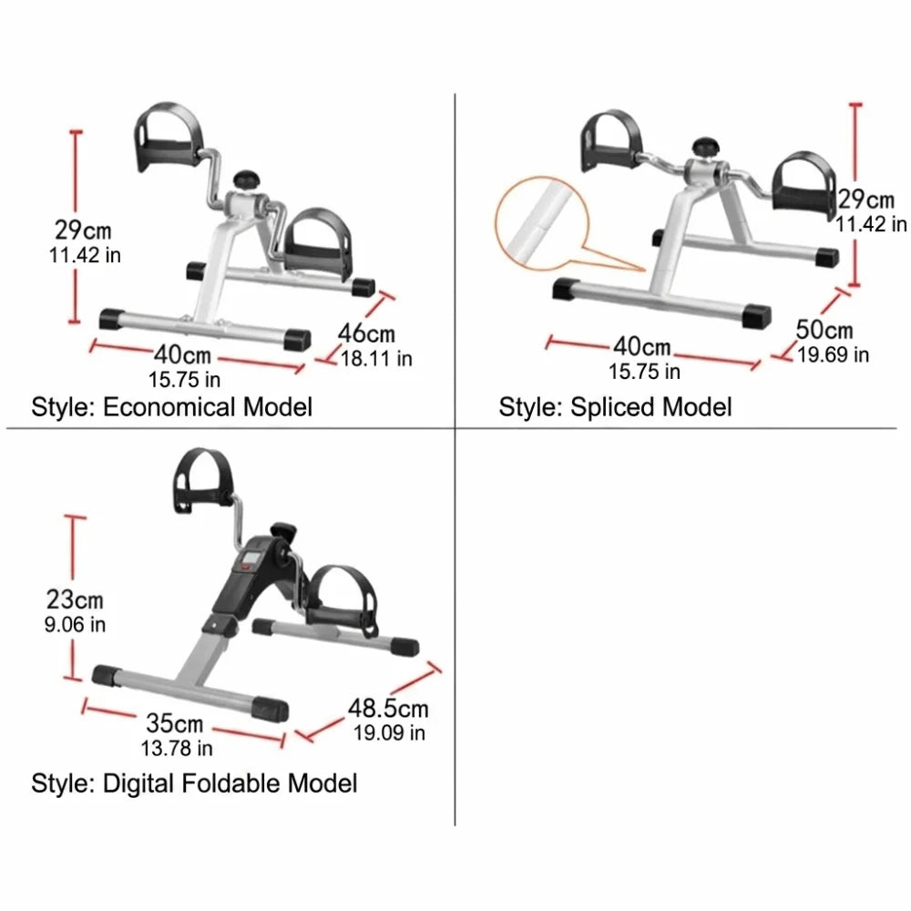Foldable Exercise Bike Non-Slip LCD Display Leg Trainer Adjustable Portable Mini Exercise Bike Leg Rehabilitation