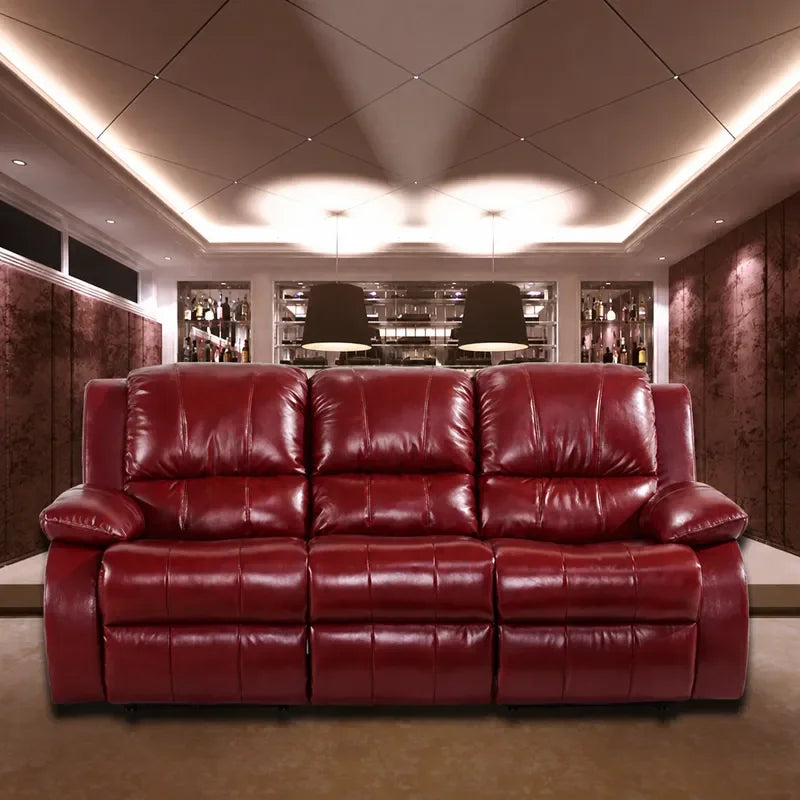 Electric Recliner Sofa Chair Multifunctional Leather Couch for Living Room Small Apartment Home Theater Comfortable Seating