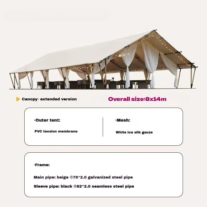 Luxury Wedding Event Tent Outdoor Marquee Aluminum Frame Party Banquet Exhibition Gardens Custom Commercial Pavilion Shelter OEM