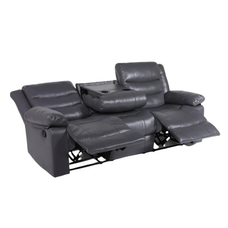 PU leather sofa metal frame couch 3+2+1 sectional sofa