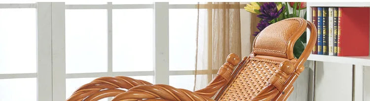 Rattan chair, rocking chair for the elderly, rocking chair for the lazy on the balcony, reclining chair, nap chair