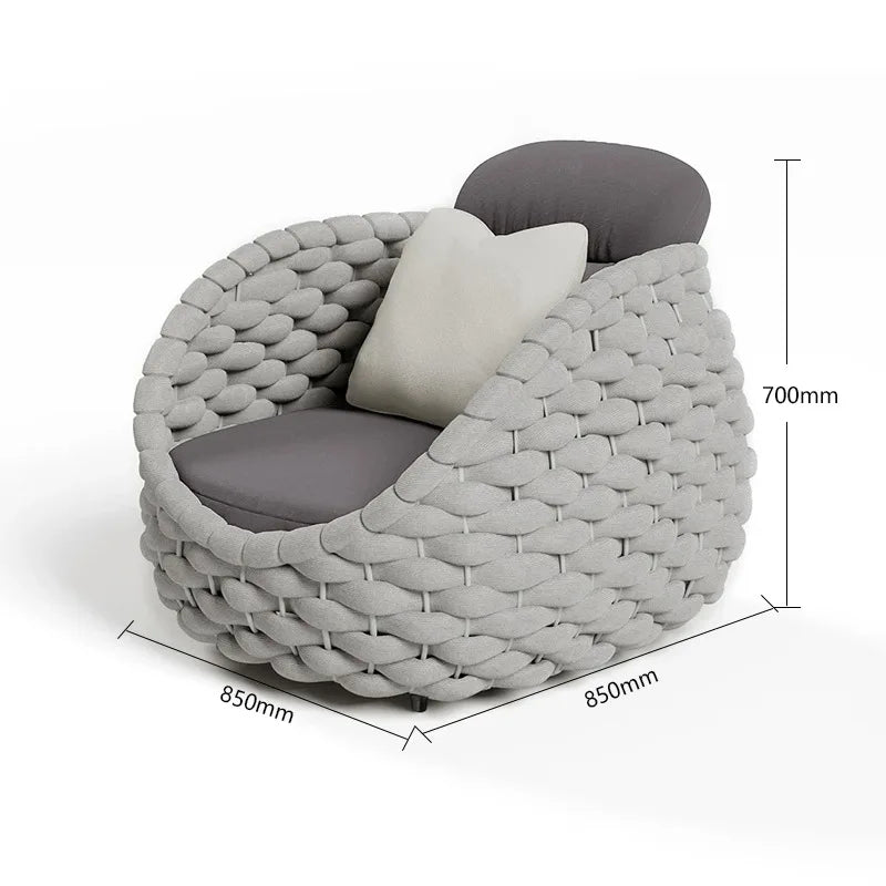 `Outdoor Rattan Sofa Coffee Table Set Waterproof UV Resistant Villa Courtyard Garden Terrace Leisure Wicker Patio Furniture`