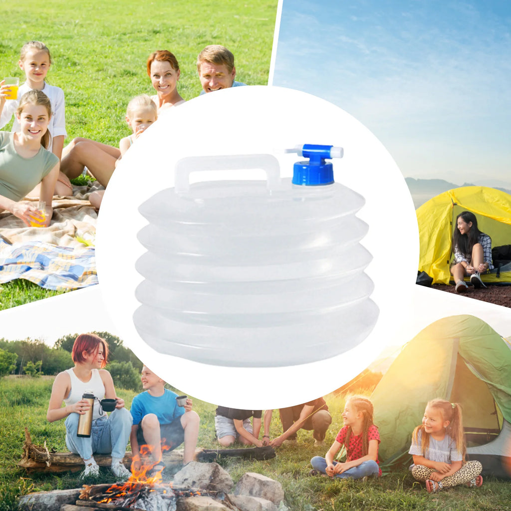 5/10/15L Camping Water  PE Foldable Camp Picnic Water Tank Portable Collapsible Large Capacity for Outing Self-driving