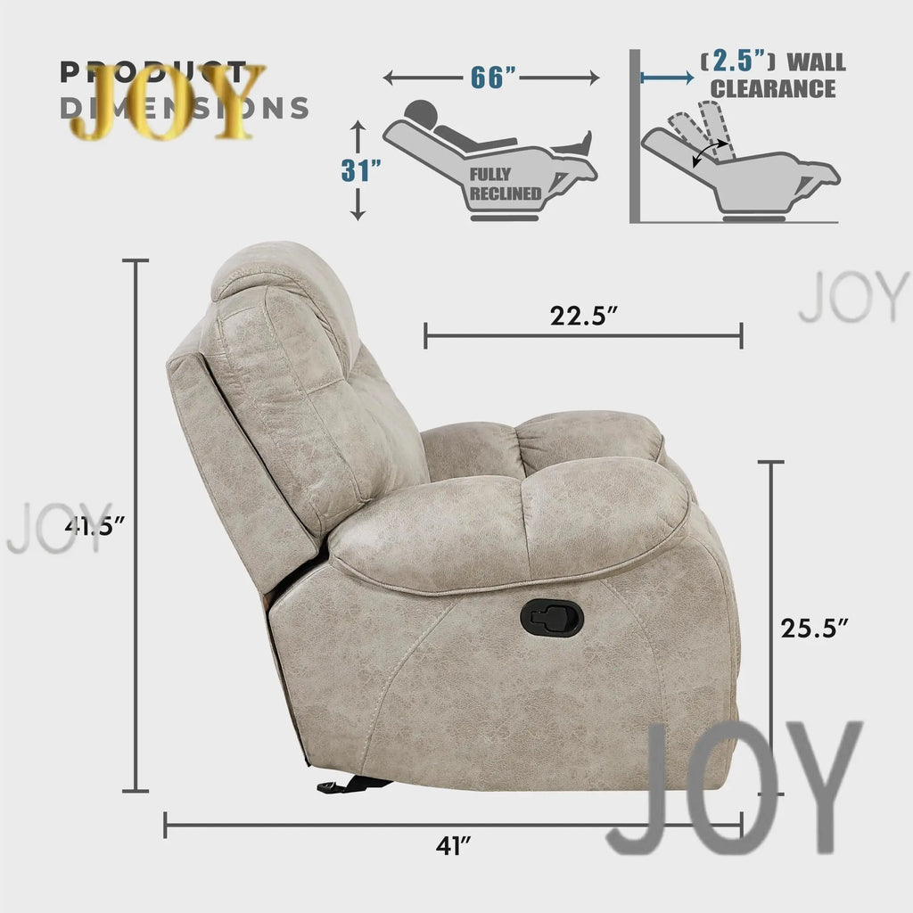 #￥Custom Manual Double Reclining Loveseat Microfiber Wall Hugger Recliner Reclinable Chair with Center Console for Living Room