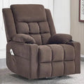 Swivel Rocker Recliner Chair for Adults with Massage and Heat, Cup Holders and Side Pockets, Glider Rocking Reclining