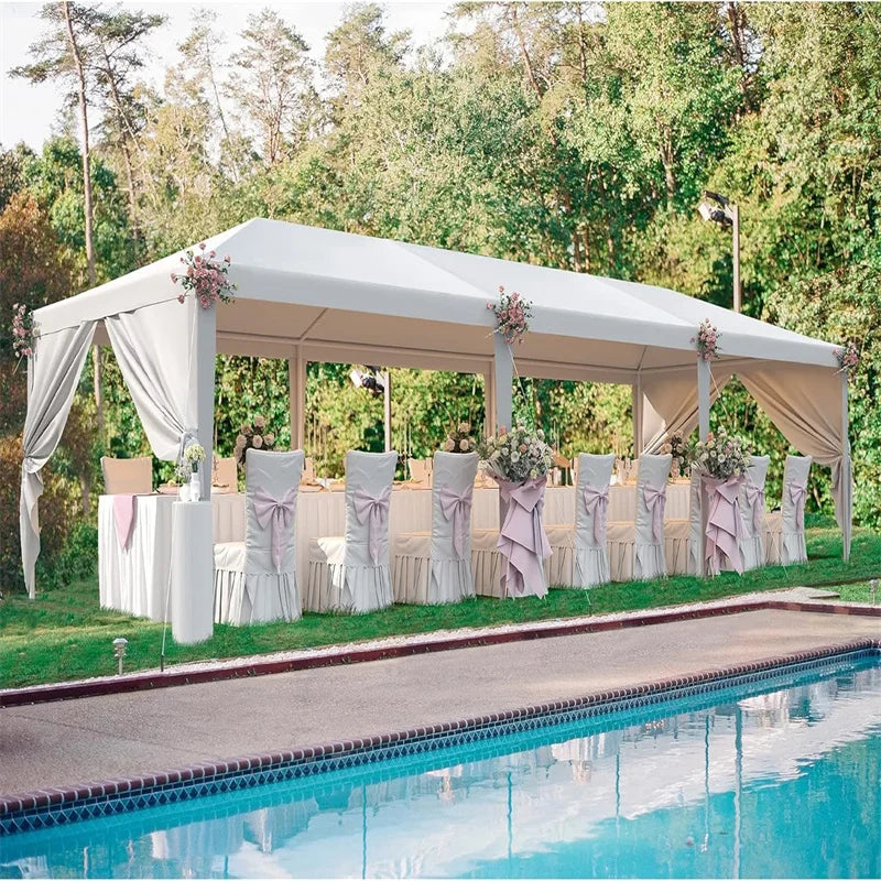 10x10 10x20 10x30ft Pop Up Party Tent Heavy Duty Gazebo Canopy with Removable Sidewalls | Waterproof Outdoor Wedding Tent, BBQ Pavilion & Event Shelter | Portable Backyard Sunshade Canopy Top