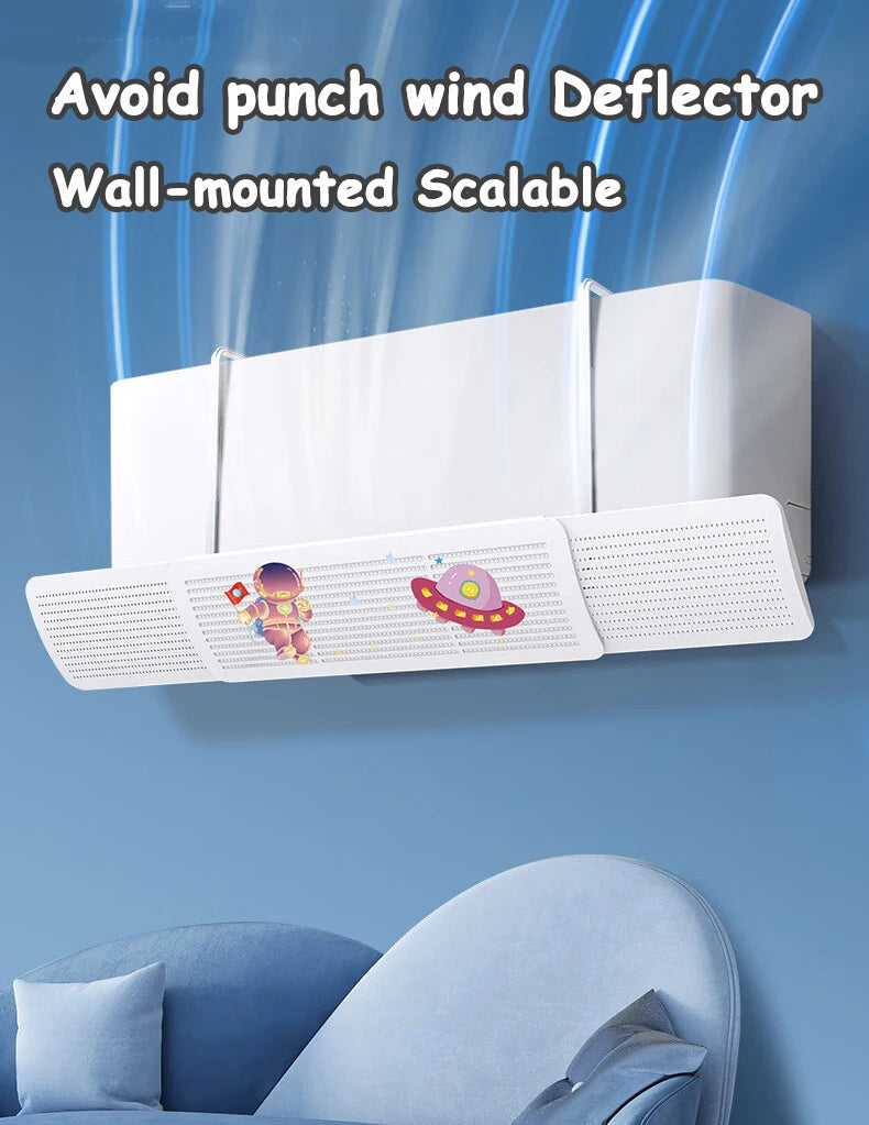 Universal Air Conditioner Wind Deflector Wall-mounted Air Conditioning Windshield Anti-Direct Blowing Retractable Outlet Baffle