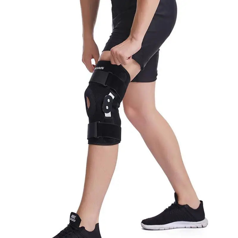 1PC Knee Brace with Dual Metal Side Stabilizers Knee Pad Support Adjustable Patella Protector Arthritis Joint Pain Sports Guard
