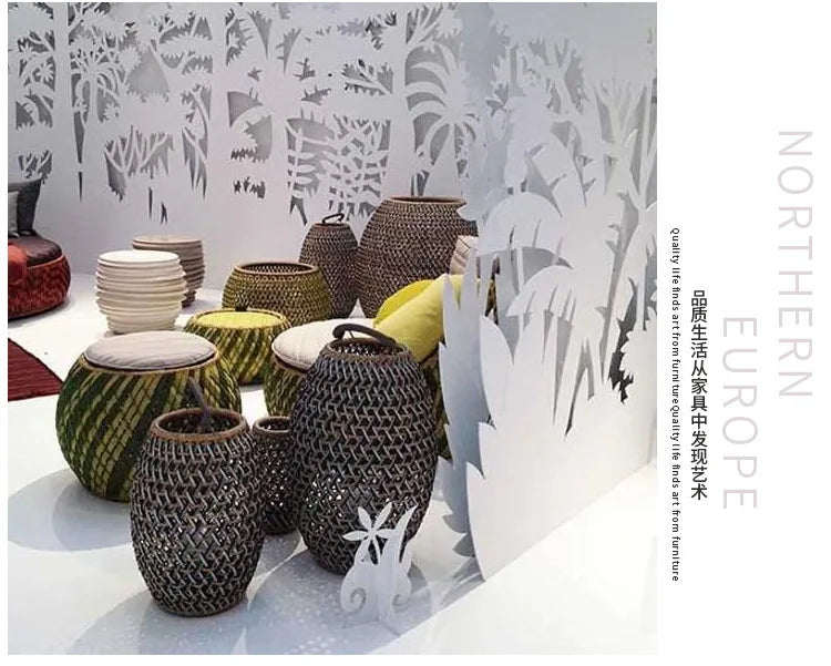 Creative sofa outdoor rattan creative chair outdoor garden hotel courtyard leisure open-air balcony combination small f
