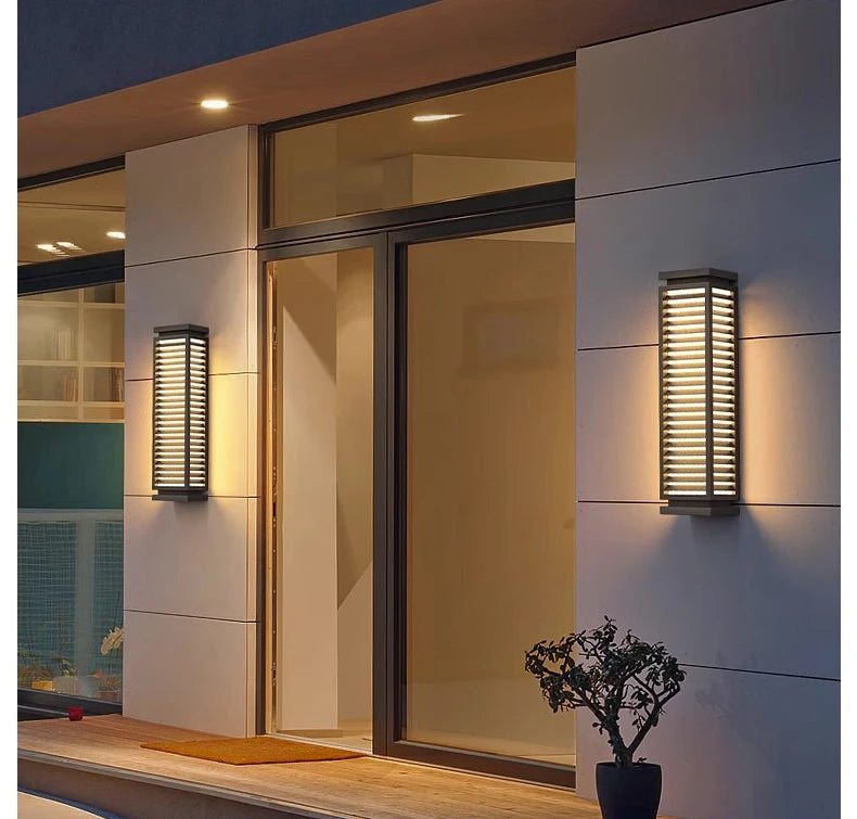 LED outdoor waterproof wall lamp IP65 exterior wall porch balcony 110V220V stainless steel garden decoration courtyard wall lamp