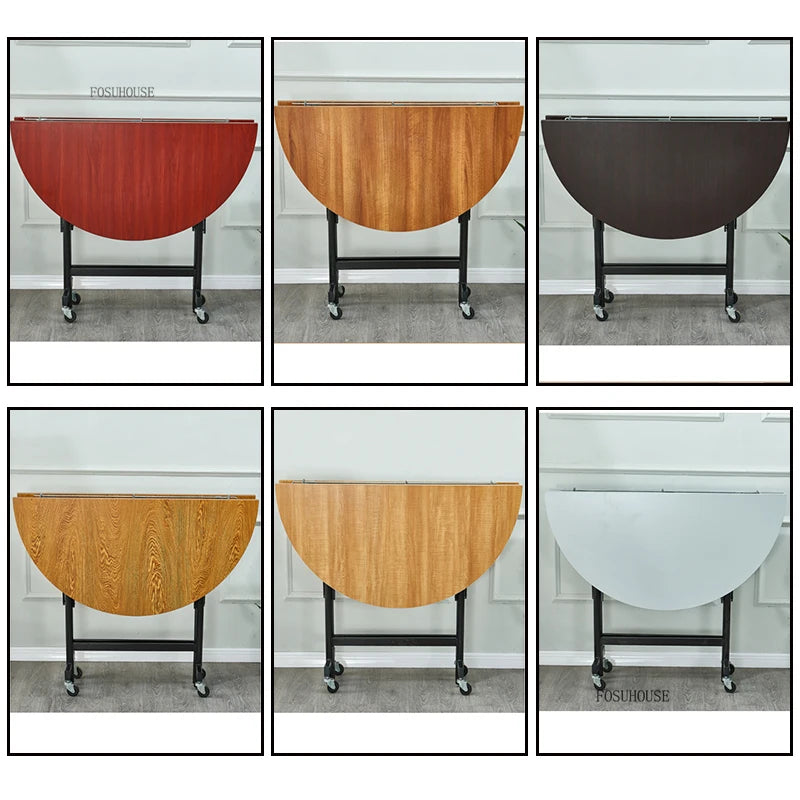 Light Luxury Solid Wood Dining Tables Nordic Dining Room Furniture Folding Kitchen Table Designer Household Pulley Dining Table