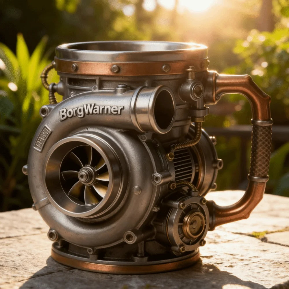 Resin Turbocharger Mug Sturdy and Durable Comfortable Grip 3D Engine Cup Handcrafted Mechanical Element Style Coffee Mug