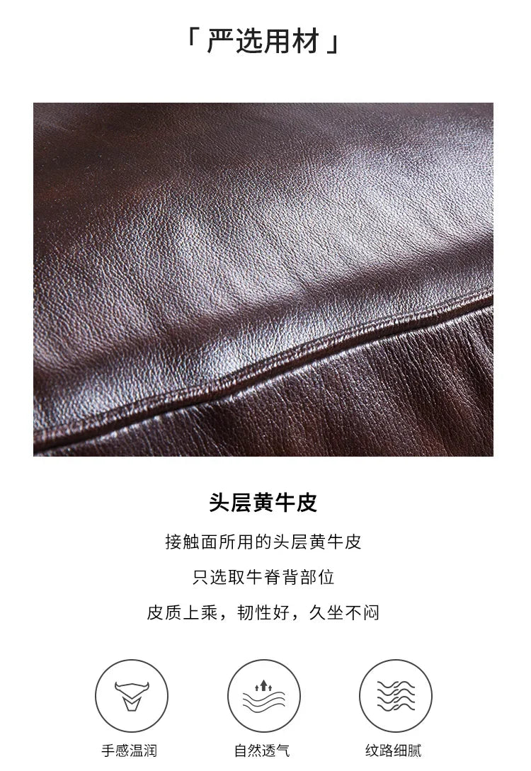 TT Modern simple first-layer cowhide leather sofa home living room upholstered furniture simple solid wood