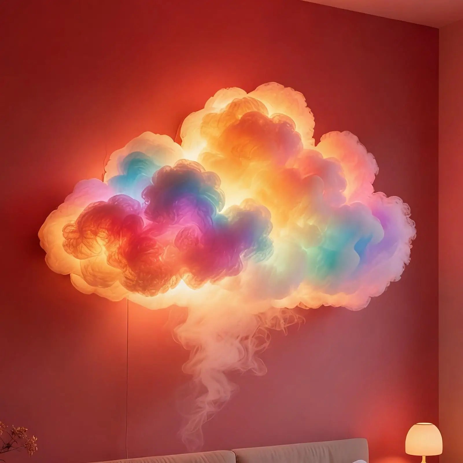 3D Thunder Cloud LED Light with Music - USB Powered Mood Lamp for Ceiling, Bedroom, Desk, Party, Festival & Photography Decor