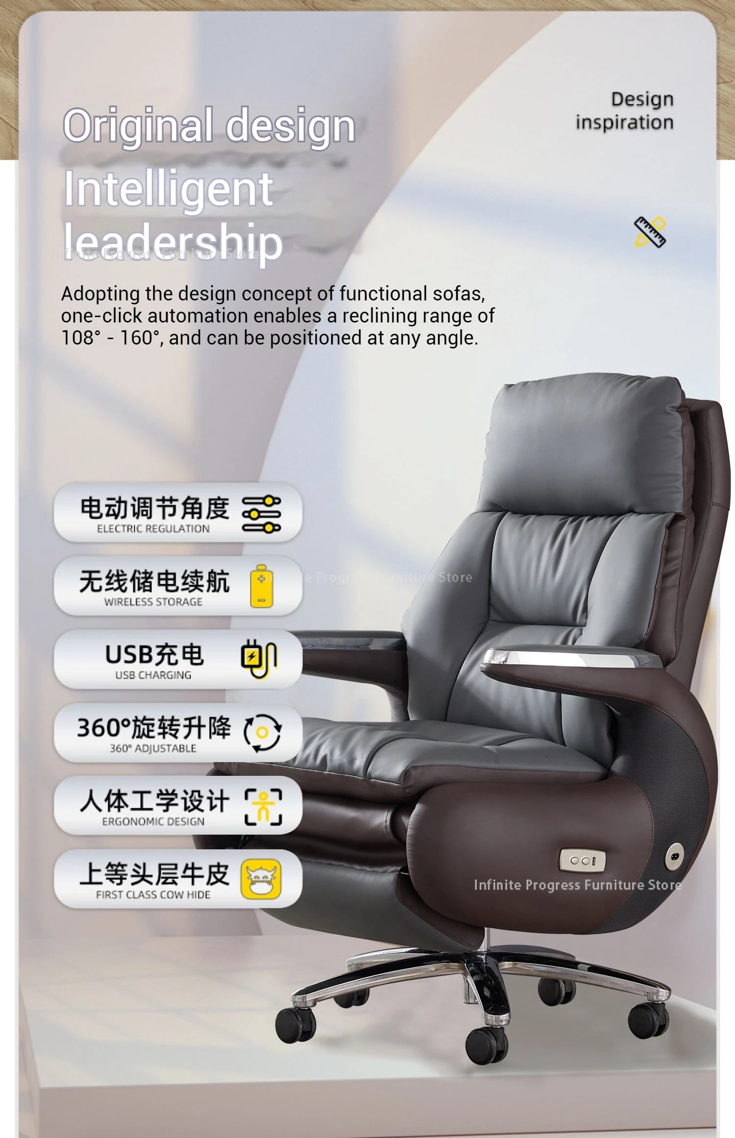 Recliner Boss Office Chairs Computer Armchair Ergonomic Relaxing Office Chairs Modern Multifunction Office Furniture Sillas LLOC