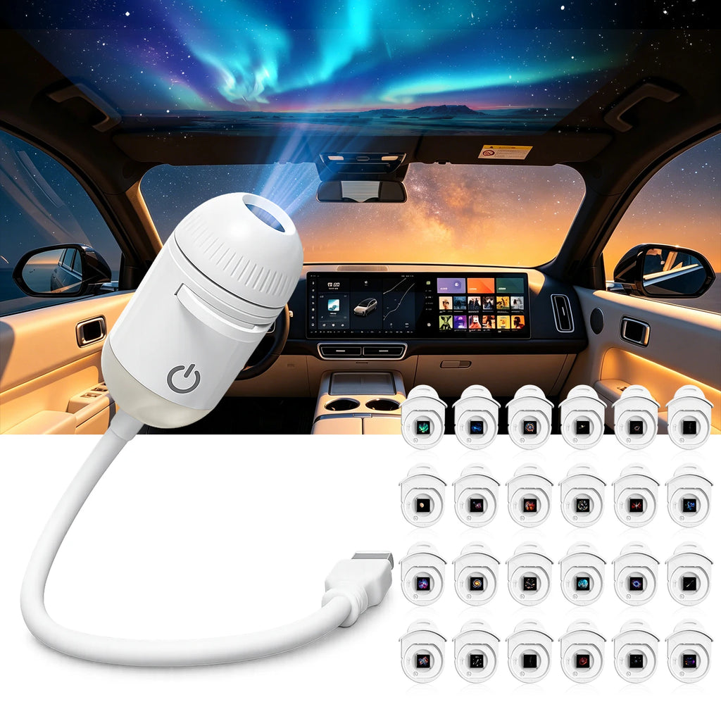 Salange 2-in-1 USB Galaxy Projector Night Light Starry Sky Projetors Lamp Manual Focus For Holiday Atmosphere/Photo Scenarios