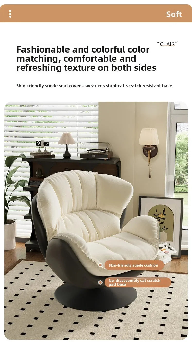 Upgraded and enlarged lazy sofa, 360 ° rotating single sofa, living room leisure sofa, thickened soft pack lazy sofa chair