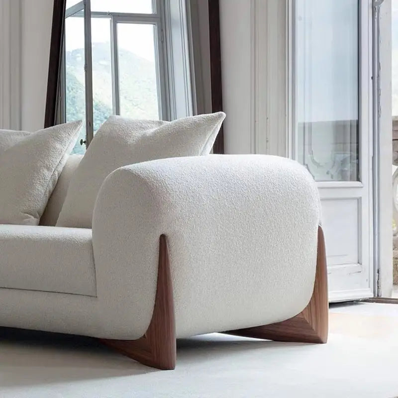 Modern Minimalist Fabric Sofa Nordic Cream-Style Living Room Clothing Store Office Sofa Leisure Designed Office Furniture FYSS