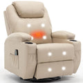 360° Swivel Rocking Recliner Chair with Massage & Heat, Manual Rocker for Adults, Custom