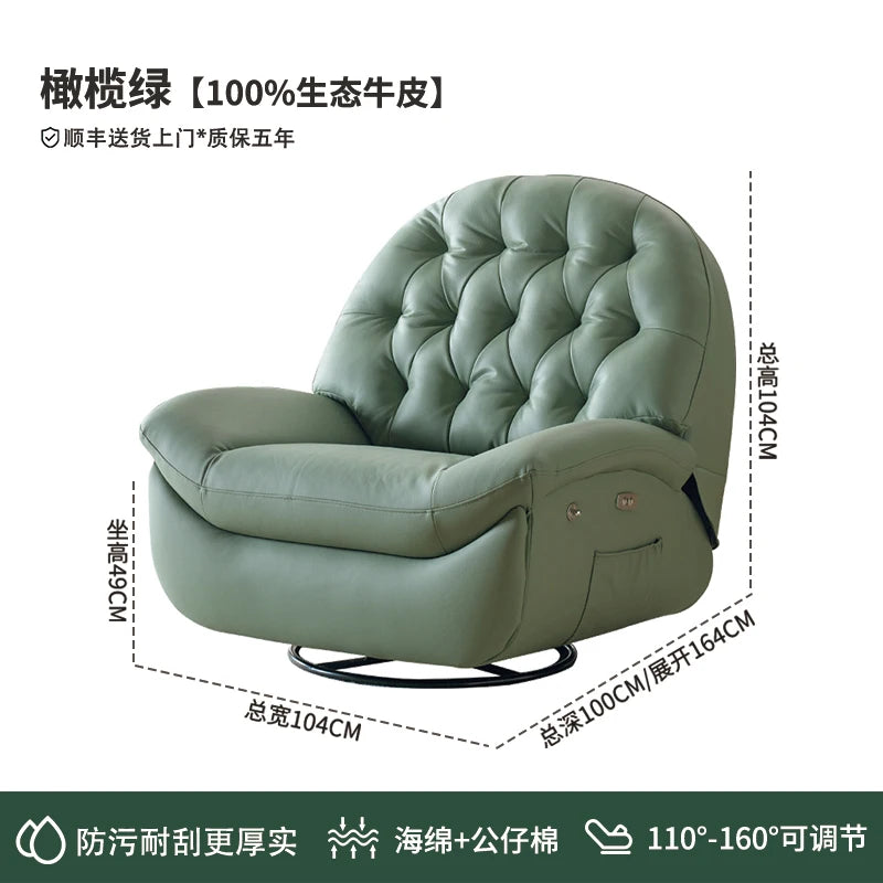 Electric single sofa, modern living room and bedroom chair, sleeping rocking chair sofa, multi-functional leisure lounge chair