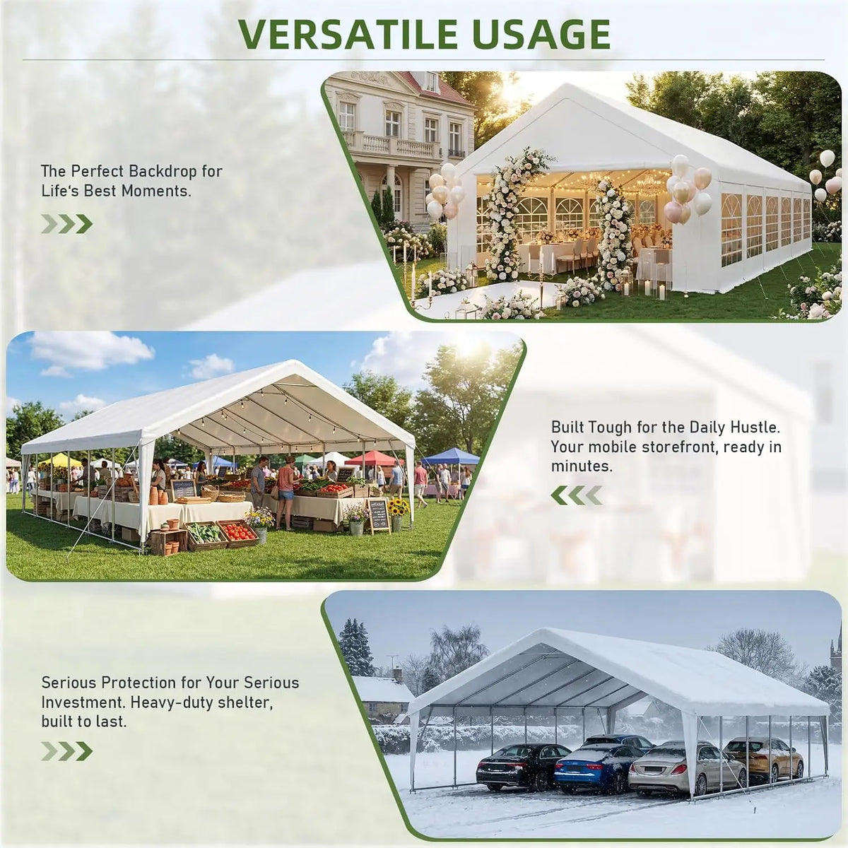 20x40 Fire Retardant Party Tent,Waterproof PVC for Weddings Events, Customized