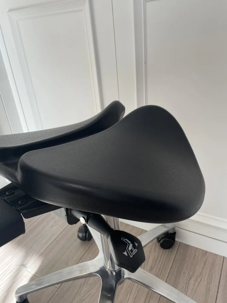 Multi Adjuster Ergonomic Swing Saddle Seat Multi Functional Back Posture Stool with Tilting Seat Saddle Chair For Dental Office