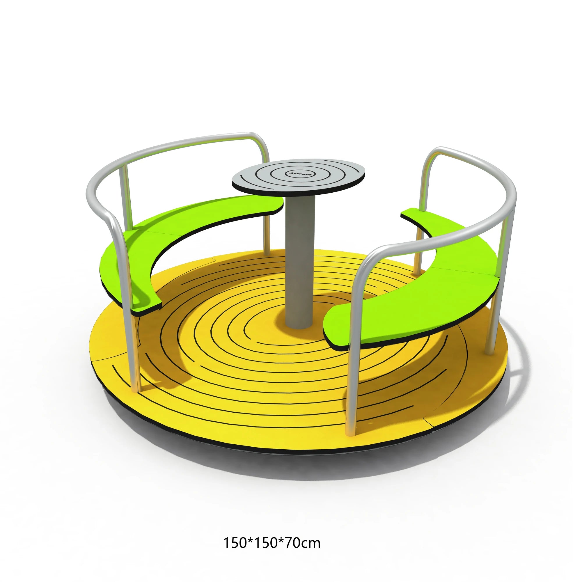 2026 High Quality Plastic Children's Entertainment Carousel Steering Wheel Swivel Chair Customized Color Outdoor Amusement Equip