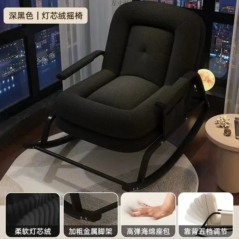 AOLIVIYA Casual Foldable Reclining Lounge Chair For Living Room Office Relaxation With Adjustable Back B369258