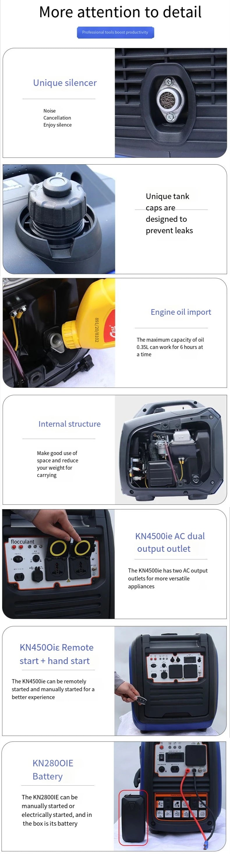 Inverter Generator 50/60HZ10kva Portable Household Gasoline Generator 220V 380V Gasoline Power 1kw 2kw 3kw 5kw 7kw 8kw 10kw