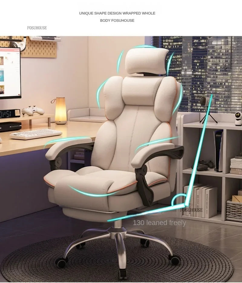 Comfortable Gaming Chair Lounge Office Swivel Recliner Gamer Accent Study Armchair Home Furnitures Mobile
