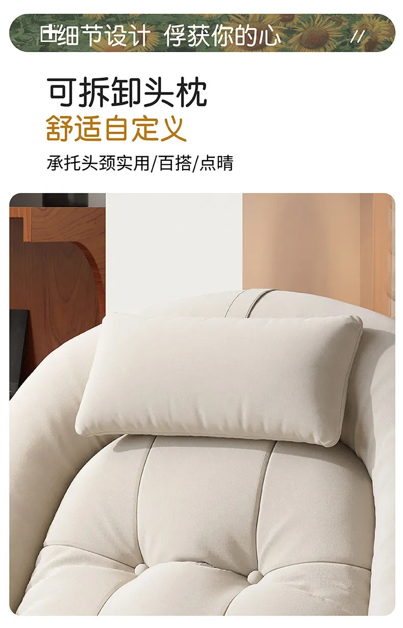 Cozy Button Tufted Rocking Leisure Chair, Curved Wrap-around Chenille Padded Single Recliner Sofa Chair With Wooden Rocking