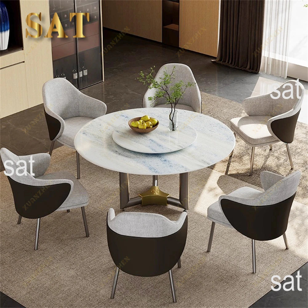 # Furniture Round Marble Dining Table Restaurant Modern Table Set Luxury