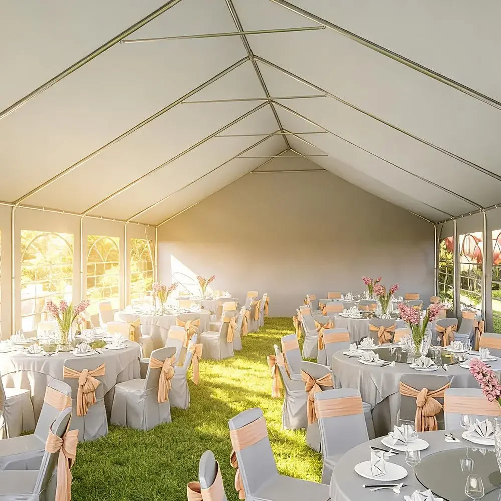 20x40 Party Tent,HeavyDuty Canopy Tents for Parties Weddings Events Removable Sidewalls,Rollup Door,Waterproof for BBQ,Birthday