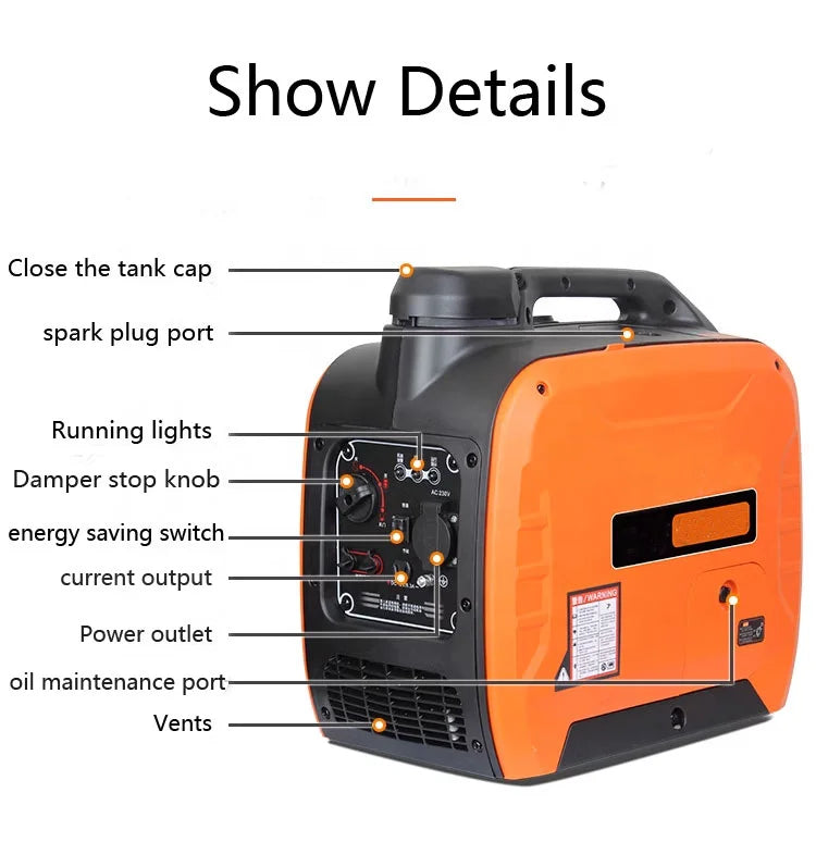 Portable DC 48V 60V 72V Commercial Diesel Parking Air Conditioning Generator Air-cooled Generator Generator for Outdoor Camping