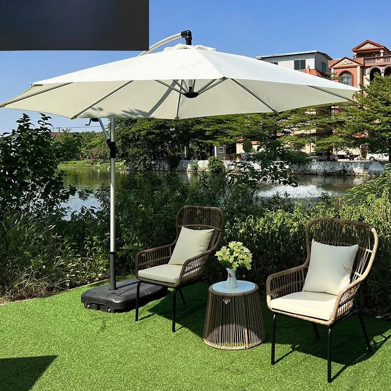 Outdoor garden courtyard rattan weaving chair outdoor living room coffee table rattan art table and chair furniture
