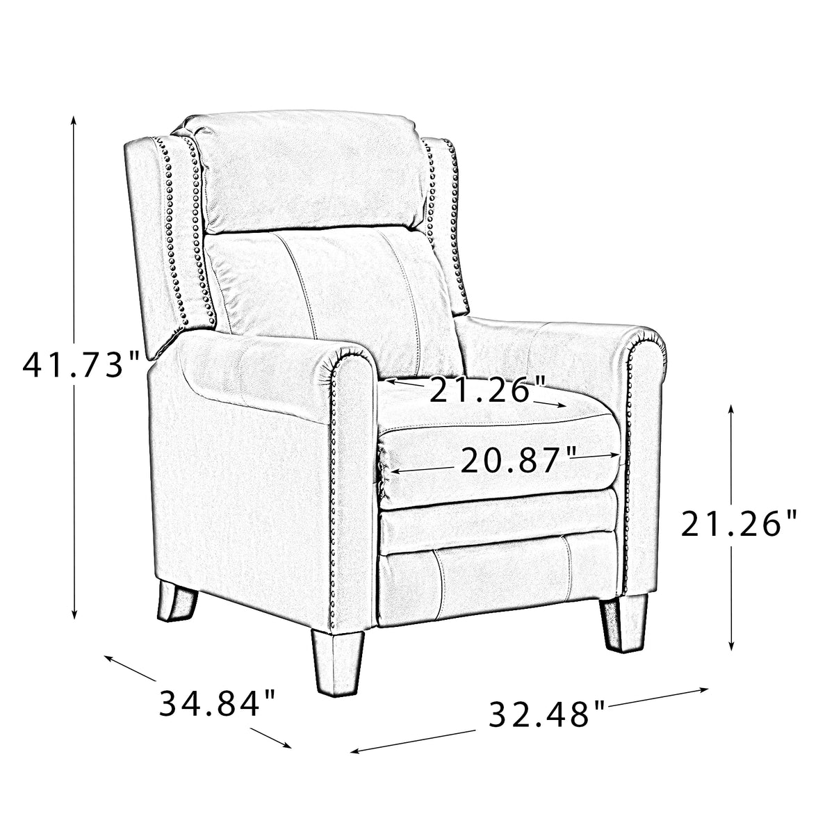 #Luxury Solid Wood Living Room Recliner Chairs Comfortable and Elegant