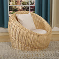 Rattan Wicker Sofa Chair for Indoor Outdoor Use Tatami Balcony Bedroom Living Room Decor Casual Single Double Triple Seating