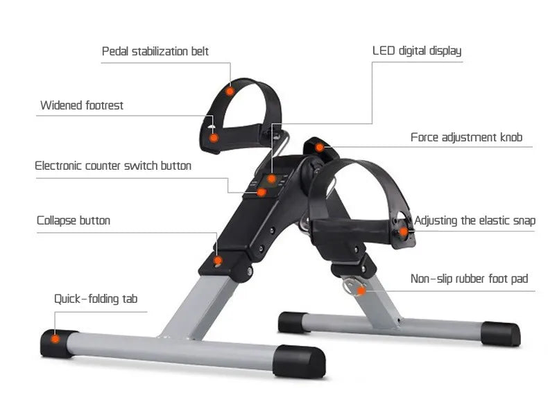 FX-Mini Folding Bicycle, Household, Fast, Mini Exercise Bike, Leg Trainer, Foot Trainer, Exercicios, NN049