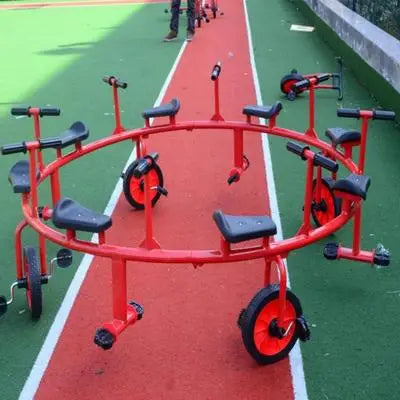 Kindergarten multi-person rotating bicycle, three or four people six people eight people outdoor bicycle transfer