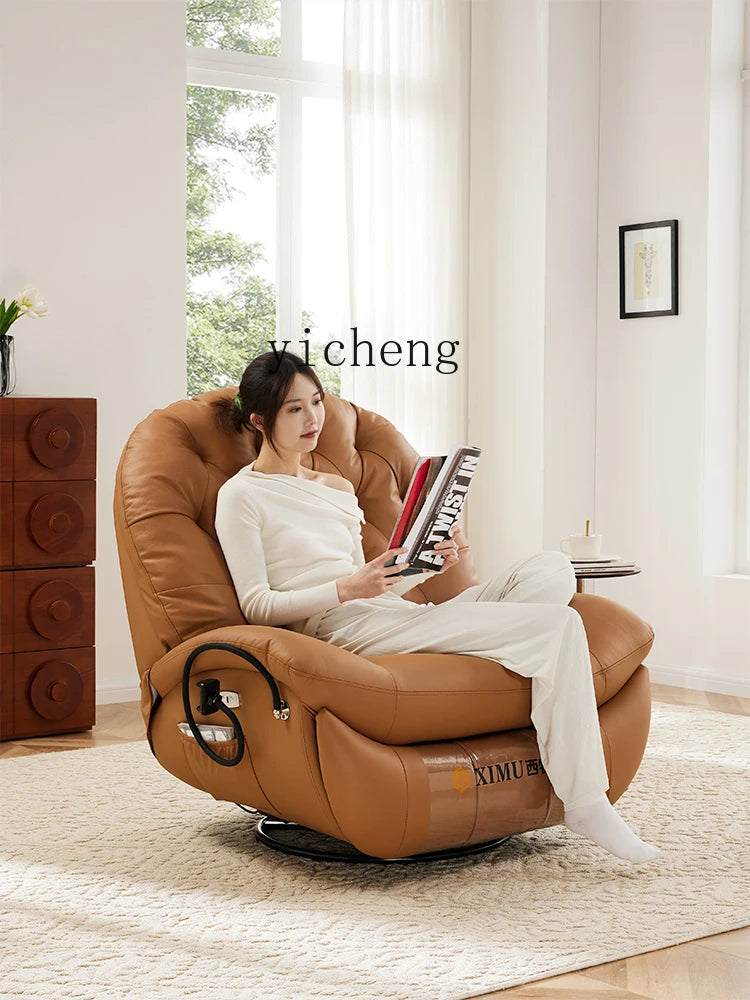 LSL Furniture Genuine Leather Electric Sofa Single Multi-Functional Leisure Recliner Rocking Chair
