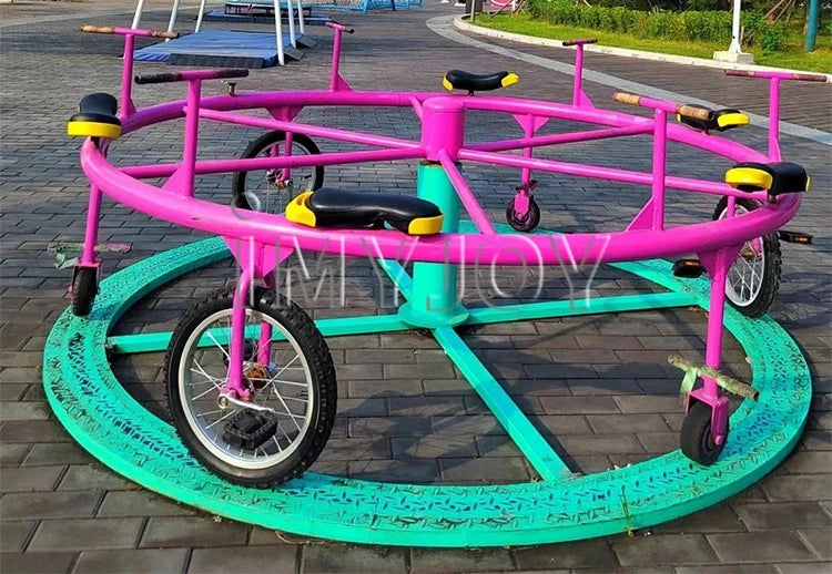 Outdoor amusement game park commercial 360 degree rotating bicycle bicycle game