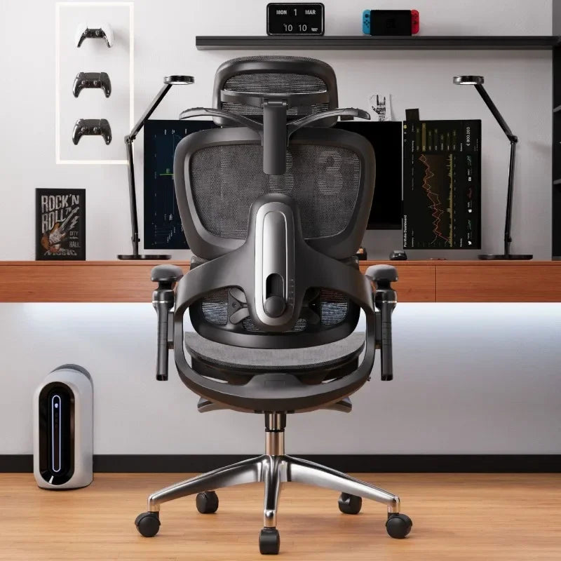 Ergonomic Office Chair Gaming Computer Chair Recliner Adjustable Height Lumbar Support Headrest Mesh Swivel Wheels Office Chairs