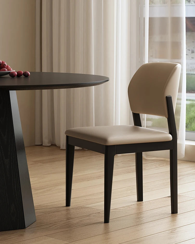 N44 Slate round table home small apartment modern simple dining room dining table solid wood designer high-end feeling